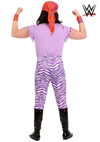 WWE Adult Macho Man Madness Costume Mens, Purple Tough Guy Wresting Halloween Outfit Large