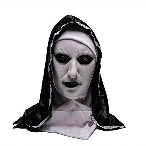 Wellin International Nun Scary Latex Mask, Halloween Party Scary Full Head Costume Mask (Nun Mask)