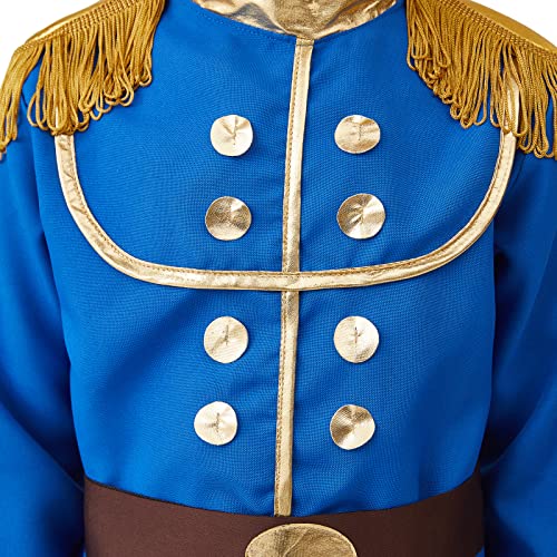 FREE BEAUTY Blue Boys Prince Charming Costume-Kids Halloween Christmas Party Cosplay Prince Costumes with Belt (L)