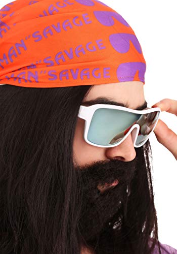 WWE Adult Macho Man Madness Costume Mens, Purple Tough Guy Wresting Halloween Outfit Large
