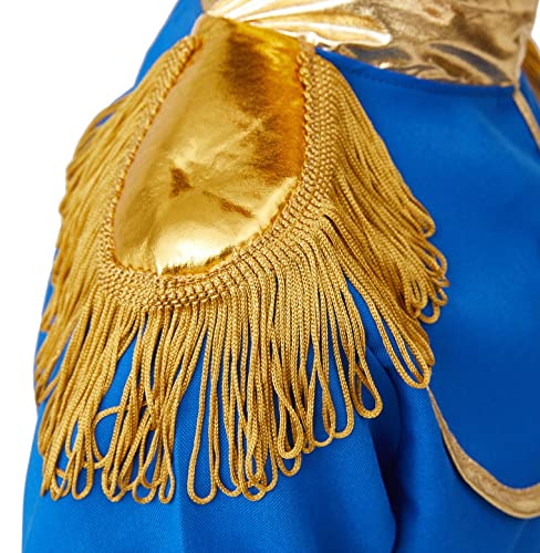 FREE BEAUTY Blue Boys Prince Charming Costume-Kids Halloween Christmas Party Cosplay Prince Costumes with Belt (L)