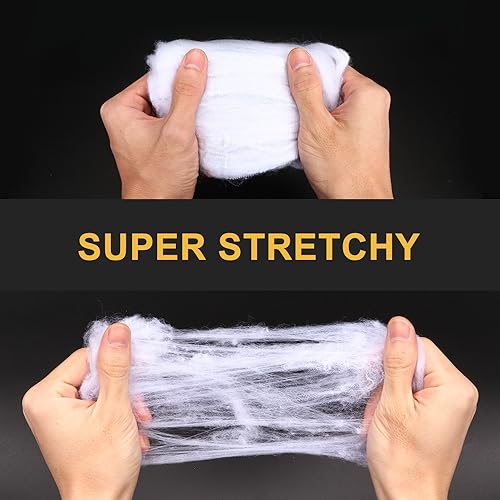 Giant Spider Web & Small Spiders Halloween Decor