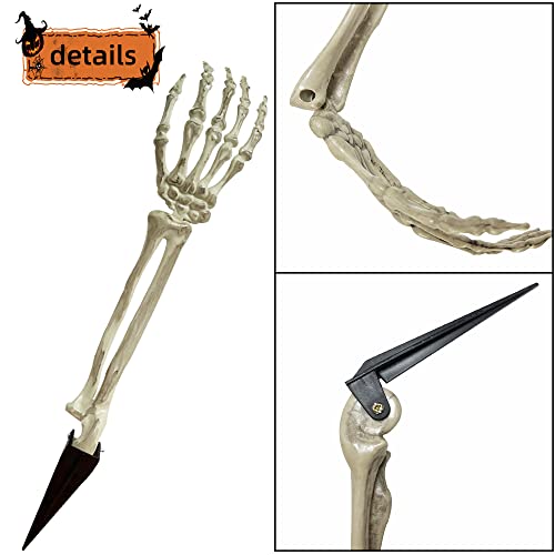 Halloween Decorations: Skeleton Stakes with Severed Hands (3 Pair)