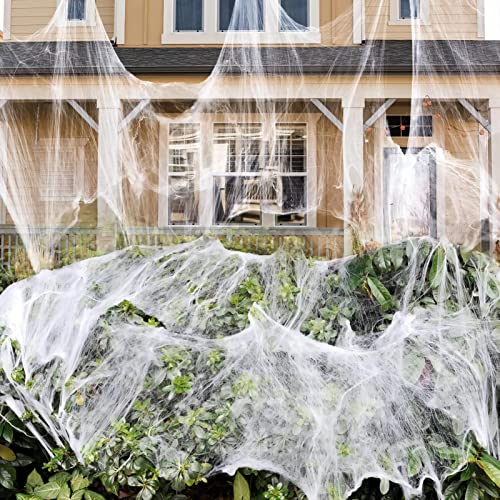 Spooky 1400 sqft Spider Webs with Extra Spiders