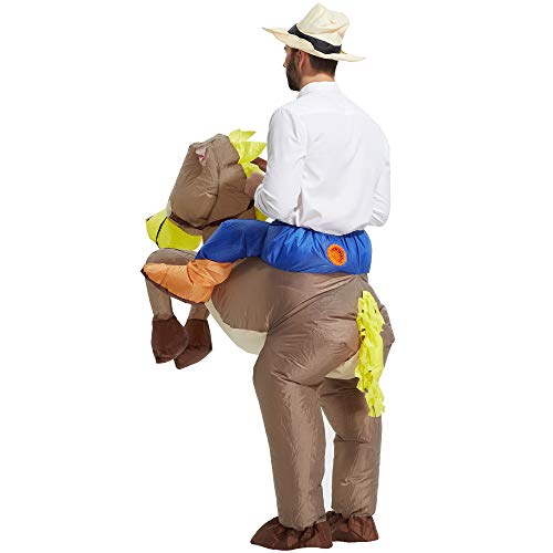 TOLOCO Inflatable Costume Adults, Cowboy Costume, Inflatable Horse Costume for Boy, Kid Blow up Costume Halloween
