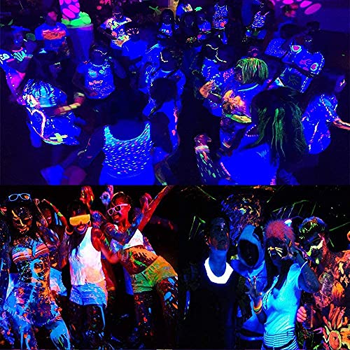 Lysed 30W Black Light, Black Lights for Glow Party, Blacklight Party Glow in The Dark, LED Black Lights Halloween Decorations, IP66 Waterproof (2 Pack)