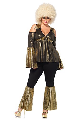 Leg Avenue Women's Costume, Black/Gold, 1X / 2X