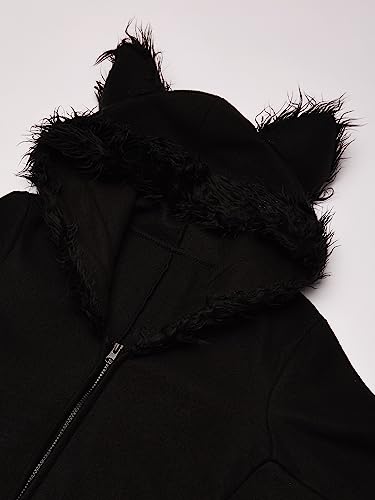 Leg Avenue Cozy Bat Fleece Dress with Wing Sleeves-Cute Hooded Onesie with Ears for Women, Small