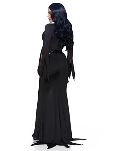 Leg Avenue Women's 3 Pc Immortal Mistress Costume with Dress, Belt, Necklace, Black, X-Large