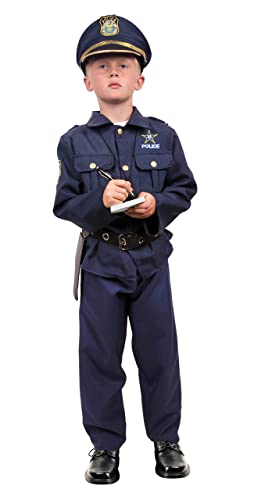 KANGAROO Deluxe Police Costume For Kids I Police Accessories Play Set I 12 Pcs Role Play Cop Costume & Dressup Accessories Include Police Hat, Shirt, Pants, Belt, Holster, and Whistle