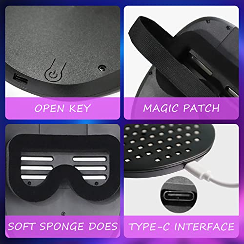 Ompusos Led Mask, Light Up Mask with Gesture Sensing, LED Lighted Face Transforming Halloween Mask, Costume Cosplay Party Masquerade((Led mask)