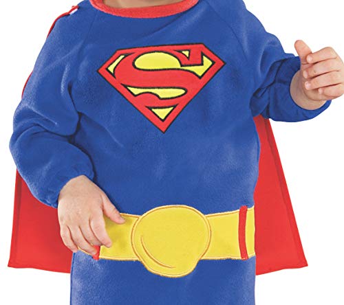 Rubie's baby boys Superman Classic Romper With Removable Cape Party Supplies, As Shown, Toddler US