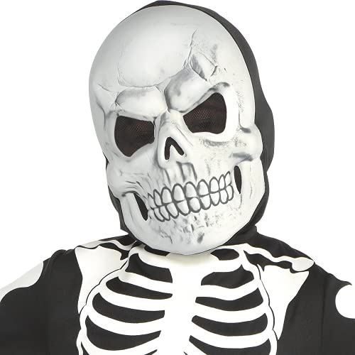 amscan Glow In The Dark X-Ray Skeleton Full Body Jumpsuit - Black And White - (Adult) Standard Size - 1 Pc