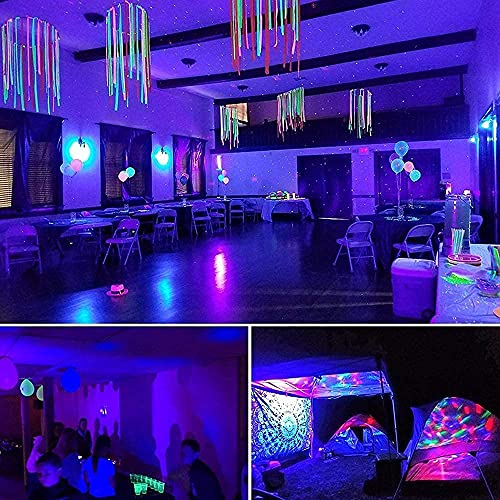 Lysed 30W Black Light, Black Lights for Glow Party, Blacklight Party Glow in The Dark, LED Black Lights Halloween Decorations, IP66 Waterproof (2 Pack)