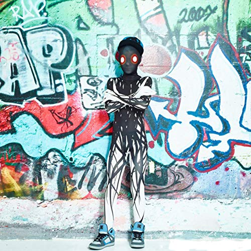Morphsuits Boys Scary Halloween Costume For Kids Zalgo Slenderman Rake Bodysuit Skinsuit Boys Girls Large