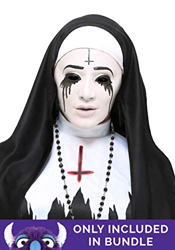 Women's Dreadful Nun Costume Black,White