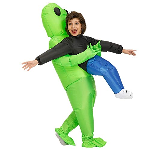 KOOY Inflatable Alien Costume Kids Inflatable Halloween Costumes Blow Up Alien Costume for Kids