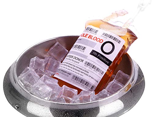 WYNK 20 Pack Halloween Decorations Blood Bag for Drink, 11.5 FL Oz Reusable Cups Containers, Live Blood of Theme Parties, Halloween/Vampire/Hospital Theme Party Favors, Nurse Graduation Party Props