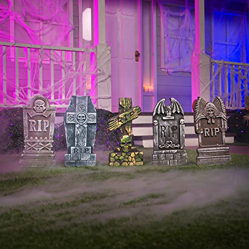 Halloween Foam Graveyard Tombstones - 5 Pack