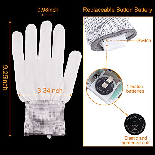 ThinkMax 2 Pack Halloween Purge Masks Led Light Up Masks and Gloves Set for Halloween, Festival Cosplay (Multicolor)