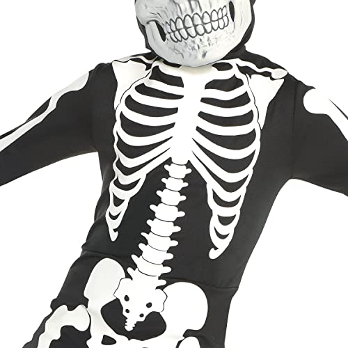 amscan Glow In The Dark X-Ray Skeleton Full Body Jumpsuit - Black And White - (Adult) Standard Size - 1 Pc
