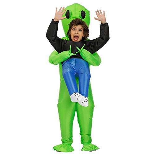 KOOY Inflatable Alien Costume Kids Inflatable Halloween Costumes Blow Up Alien Costume for Kids