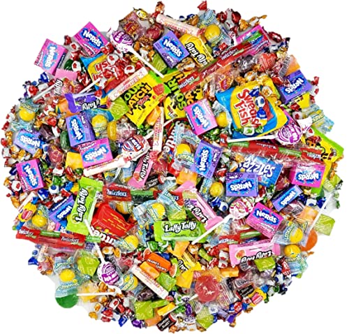 Candy Mix Variety Box, Great Assortment of your Favorite Candy Brands, Nerds, Swedish Fish. Sour Patch, Skittles, Razzles, Laffy Taffy, Now & Later, Blow pops and more... 4 Pounds