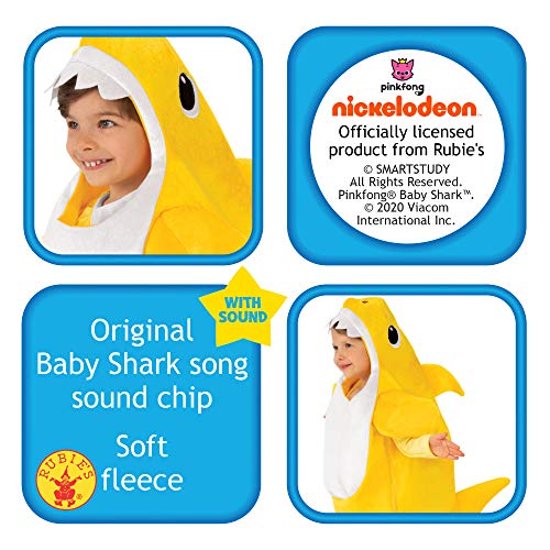 Rubie's unisex child Rubies Baby Shark With Sound Chip Costume, As Shown, Infant US