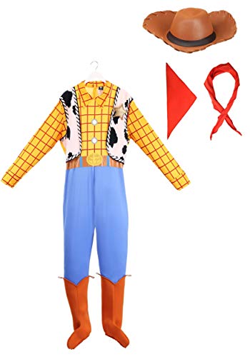 Disguise Men's Woody Deluxe Adult Costume,Multi,XL (42-46)