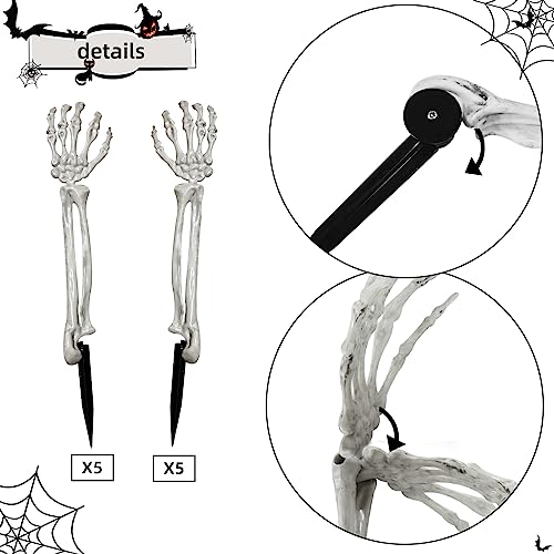 Halloween Skeleton Stakes Decorations: Spooky Graveyard Party Supplies