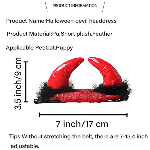 IFLYOOY Cat Halloween Costume Halloween Pet Costumes for Cats and Puppy Vampire Costume Cosplay for Small Dogs Holiday Clothes for Black Night Bloody Party (Cape & Horn)