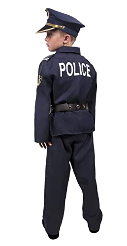 KANGAROO Deluxe Police Costume For Kids I Police Accessories Play Set I 12 Pcs Role Play Cop Costume & Dressup Accessories Include Police Hat, Shirt, Pants, Belt, Holster, and Whistle