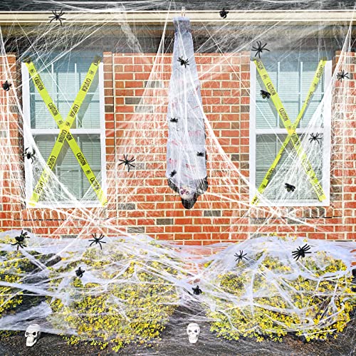 Spooky 1400 sqft Spider Webs with Extra Spiders