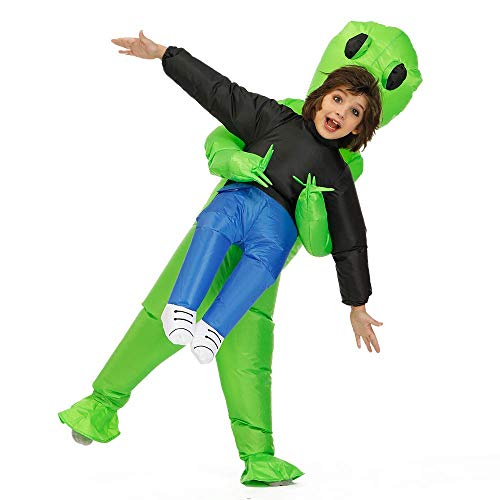 KOOY Inflatable Alien Costume Kids Inflatable Halloween Costumes Blow Up Alien Costume for Kids