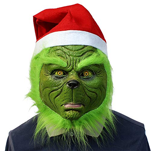 Benks green Cosplay Mask Christmas Halloween Costume Props green Costume Accessories (One size)