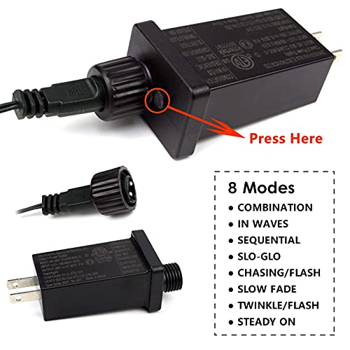 2-Pack 66FT 200 LED Purple Halloween Lights for Indoor/Outdoor, Extendable Halloween Tree Lights with Memory Function & Timer, 8 Lighting Modes Plug in Halloween String Lights for Garden Patio(Purple)