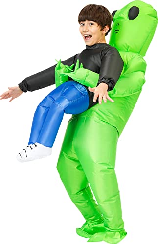 KOOY Inflatable Alien Costume Kids Inflatable Halloween Costumes Blow Up Alien Costume for Kids