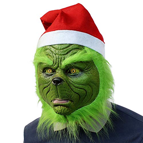 Benks green Cosplay Mask Christmas Halloween Costume Props green Costume Accessories (One size)