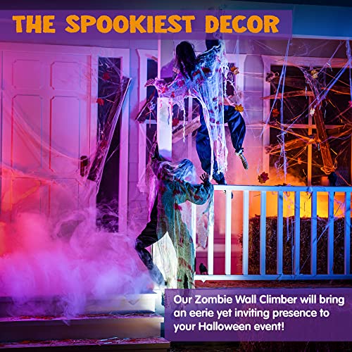 JOYIN 2 Pack 47" Halloween Climbing Zombies Wall Decoration, Halloween Climbing Dead Zombie Decoration for Halloween Haunted House Prop Decor Halloween Outdoor, Yard Holiday Party Decoration