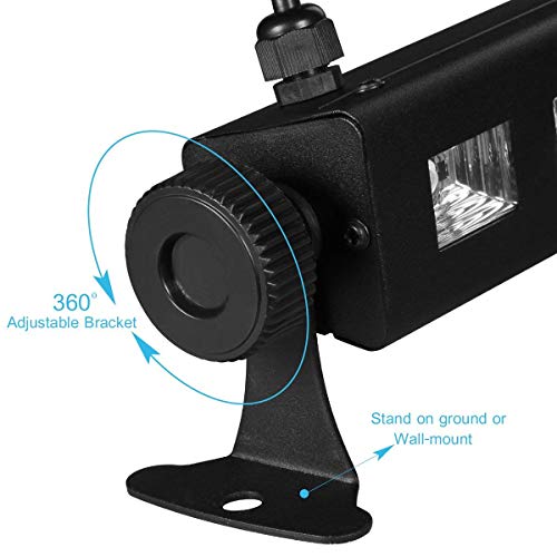 Gohyo 9 LED Black Light, 27W LED UV Bar Glow in The Dark Party Supplies for Christmas Blacklight Party Birthday Wedding Stage Lighting, Material Metal Iron