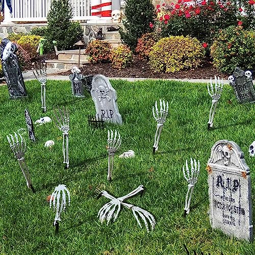 Halloween Skeleton Stakes Decorations: Spooky Graveyard Party Supplies