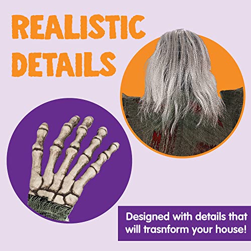 JOYIN 2 Pack 47" Halloween Climbing Zombies Wall Decoration, Halloween Climbing Dead Zombie Decoration for Halloween Haunted House Prop Decor Halloween Outdoor, Yard Holiday Party Decoration