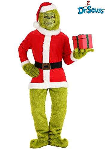 Santa Grinch Adult Costume - Open Face