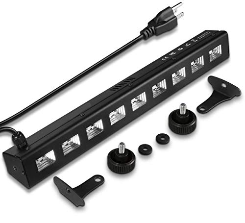 Gohyo 9 LED Black Light, 27W LED UV Bar Glow in The Dark Party Supplies for Christmas Blacklight Party Birthday Wedding Stage Lighting, Material Metal Iron