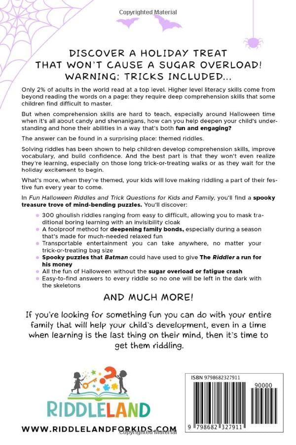 Fun Halloween Riddles and Trick Questions for Kids and Family: Trick-or-Treat Edition: Riddles and Brain Teasers That Kids and Family Will Enjoy - Age ... Gift Ideas (Halloween Books for Kids)