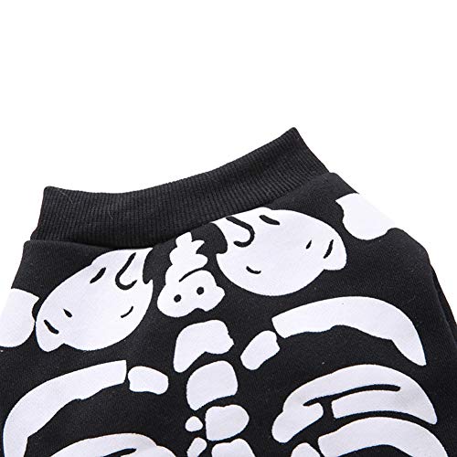 Wizland Pet Jumpsuit Halloween Skeleton Dog Costumes Clothes Apparel for Puppy Dog Cat Puppies. Small