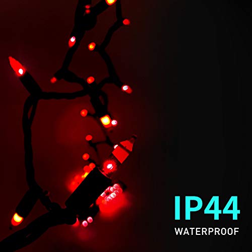 BOKING Halloween Purple Orange Lights String 100 MINI Incandescent Outdoor Indoor Waterproof Decoration Plug in 23 Feet Used for Patio Party Festive Courtyard Home