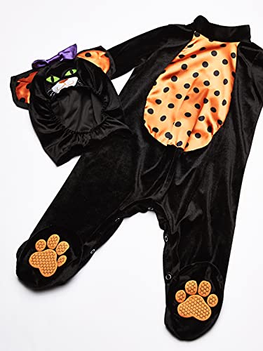 Fun World Unisex Baby Costumes Mini Meow Cat Infant-and-toddler-costumes, Black, S 6-12 Mos US