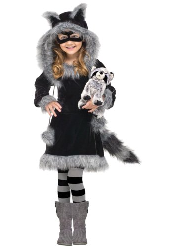 Fun World Baby Girls Costumes Sweet Raccoon Toddler, Black, Large US
