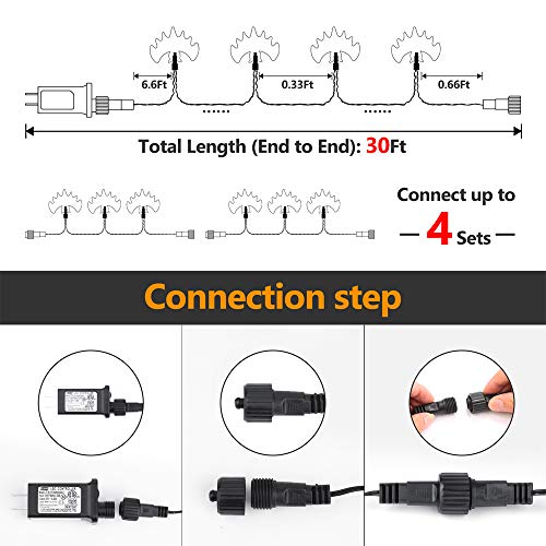 RECESKY 70 LED Bat String Lights - 22.6ft Halloween String Lights, Waterproof Plug in Light for Outdoor, Indoor Decor - Halloween Lighting for Garden, House, Halloween Party Decorations (Purple)